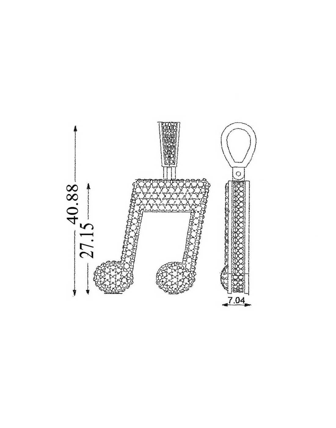 Music Note Pendant P-40175