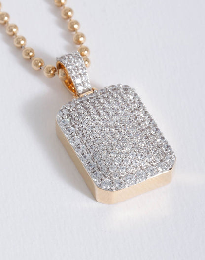 Rectangular Medallion Pendant P-40082