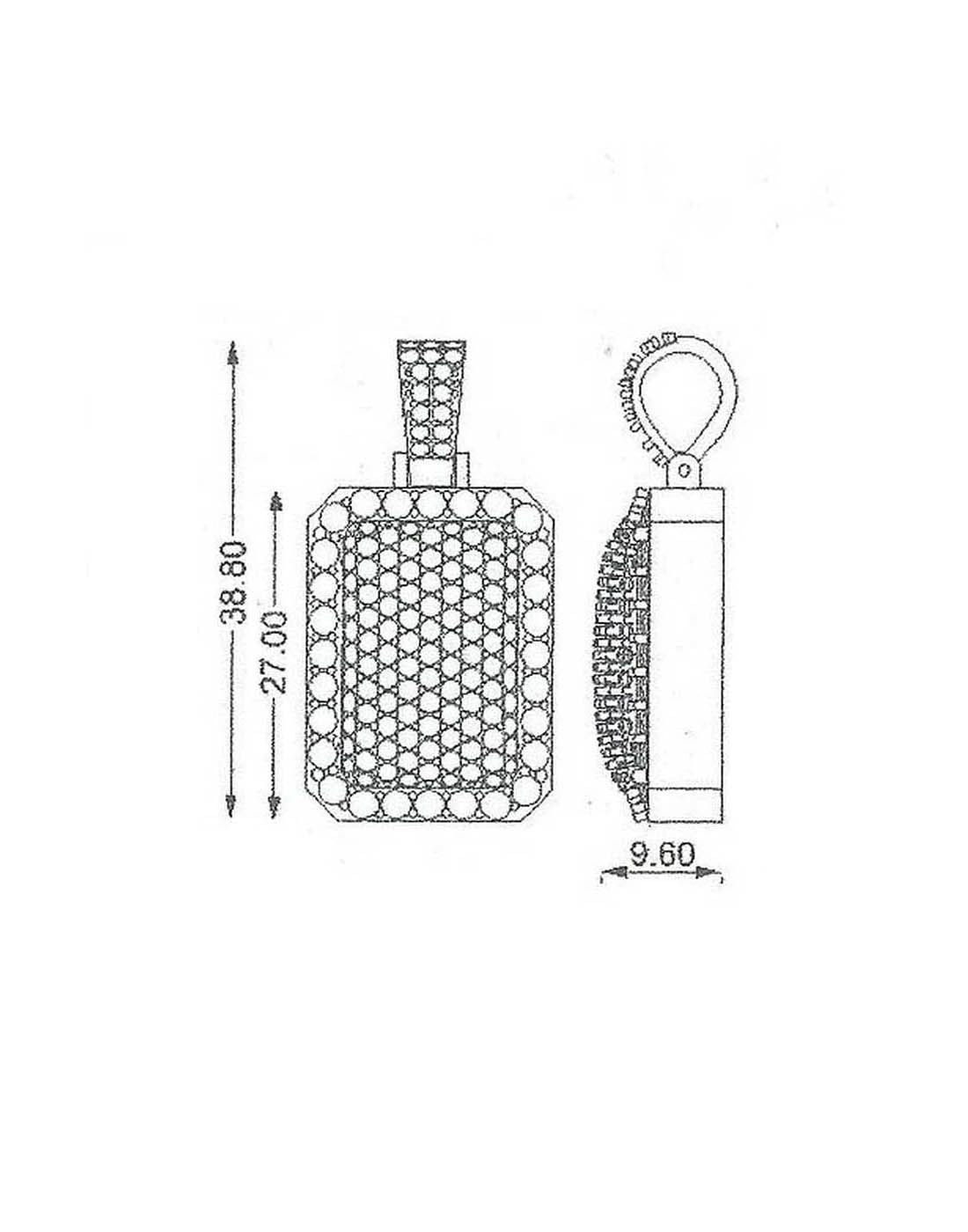 Rectangular Medallion Pendant P-40082