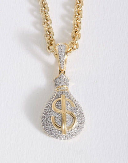 Dollar Money Bag Pendant P-40125