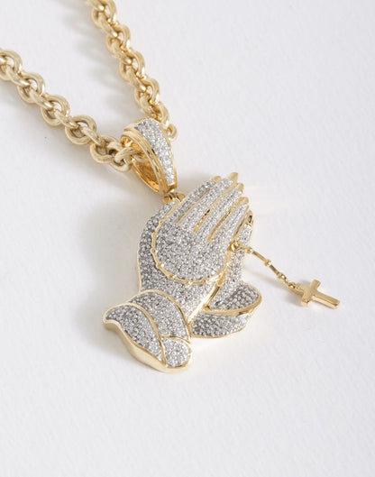 Praying Hands Rosary Pendant P-40145