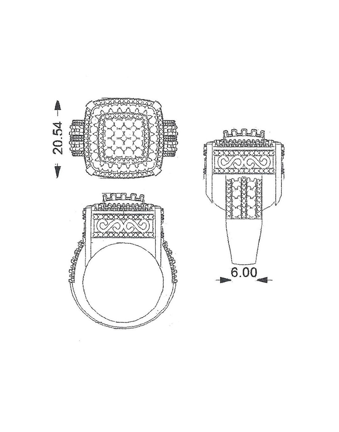 Cushion Statement Ring R-20071