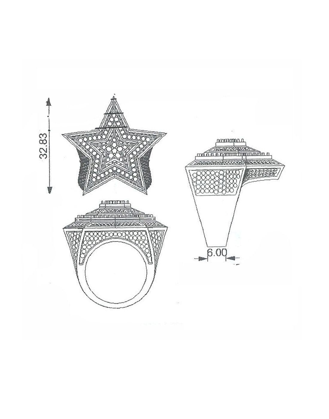 Star Statement Ring R-20171