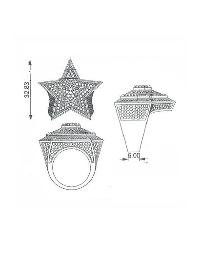 Star Statement Ring R-20171