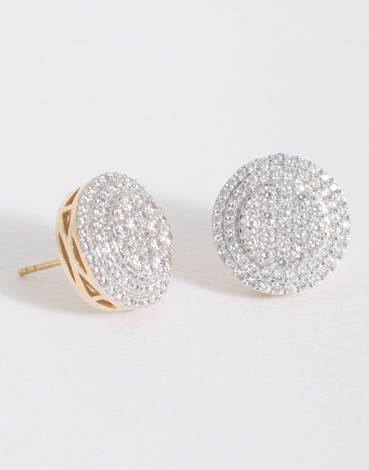 Halo Round Earrings E-30027