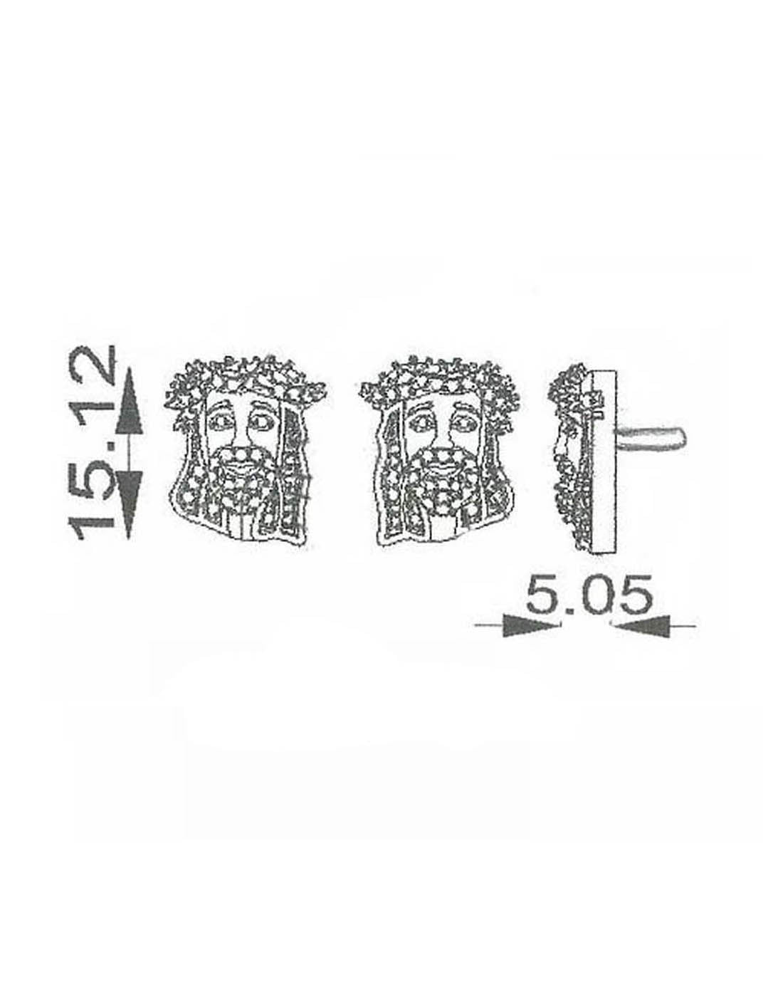 Jesus Earrings E-30035