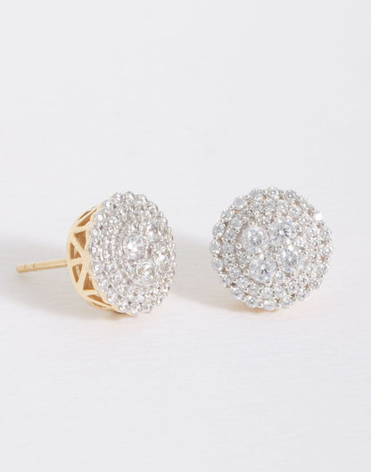 Halo Round Earrings E-30050