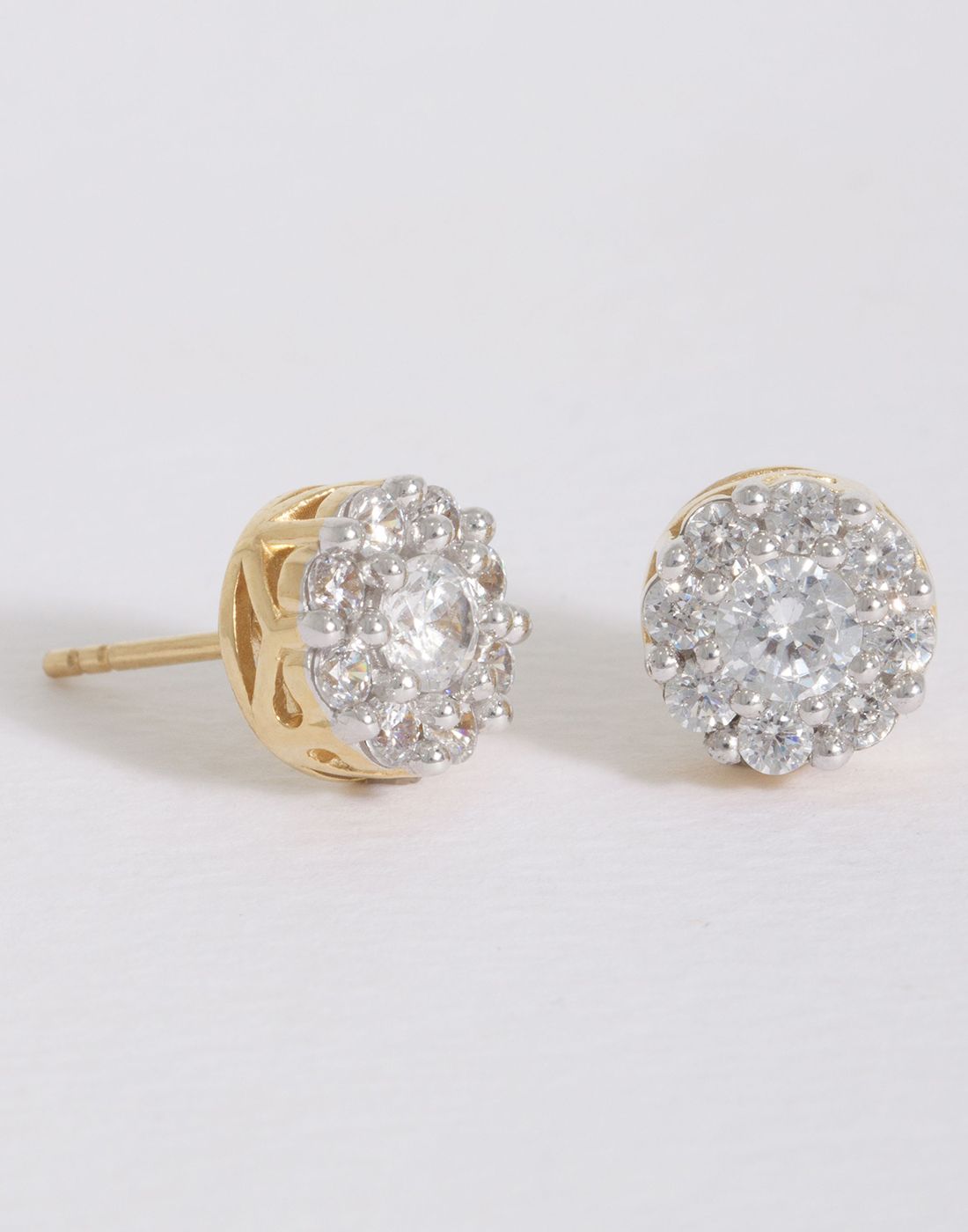 Round Cluster Earrings E-30051