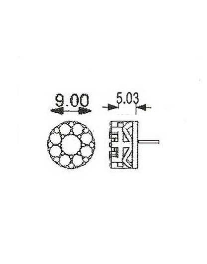 Round Cluster Earrings E-30051