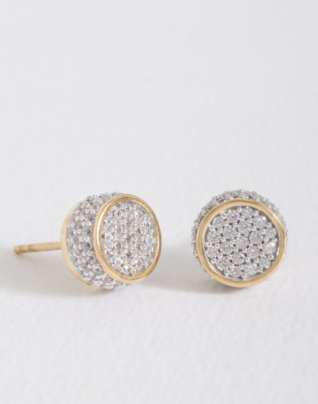 Iced Out Round Earrings E-30063