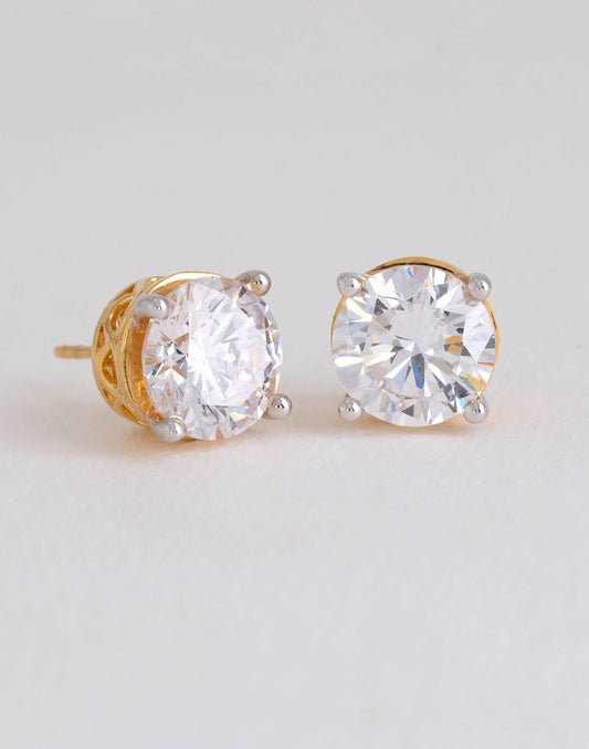 Classic Solitaire 13 Carat Earrings E-30081