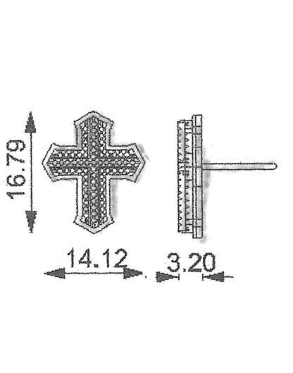 Cross Earrings E-45627