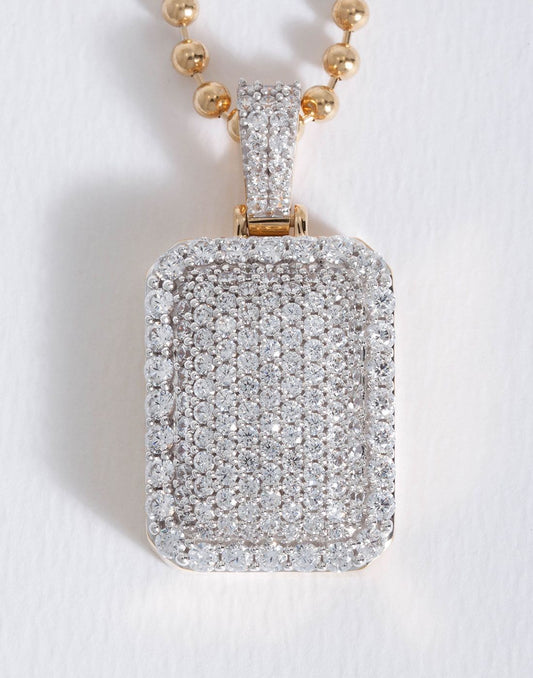 Rectangular Medallion Pendant P-40082