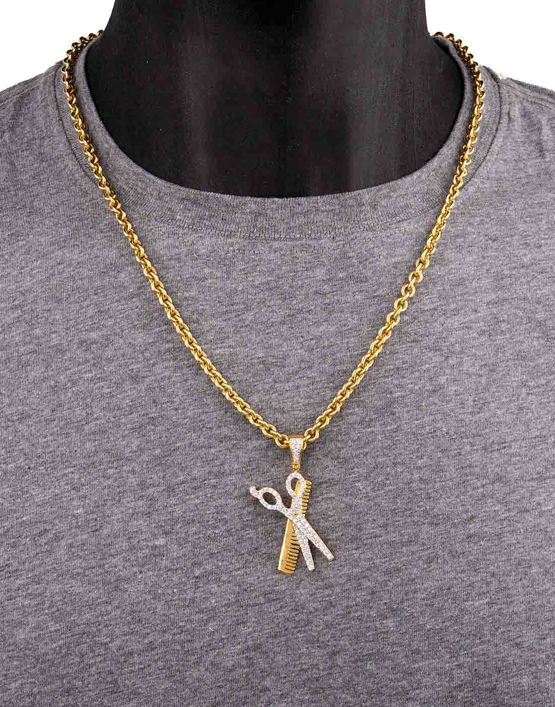 Scissors and Comb Pendant P-40105