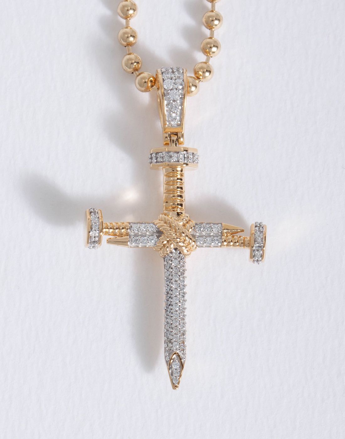 Nail Cross Pendant P-40123