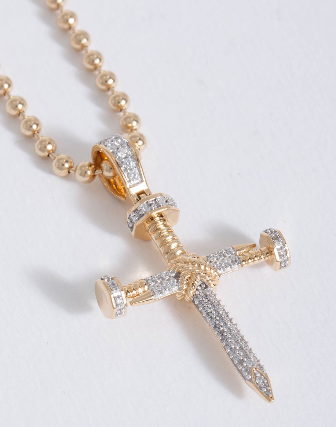 Nail Cross Pendant P-40123