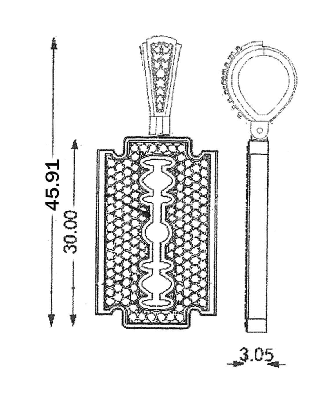 Razor Blade Pendant P-40171