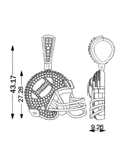 Gridiron Helmet Pendant P-40188