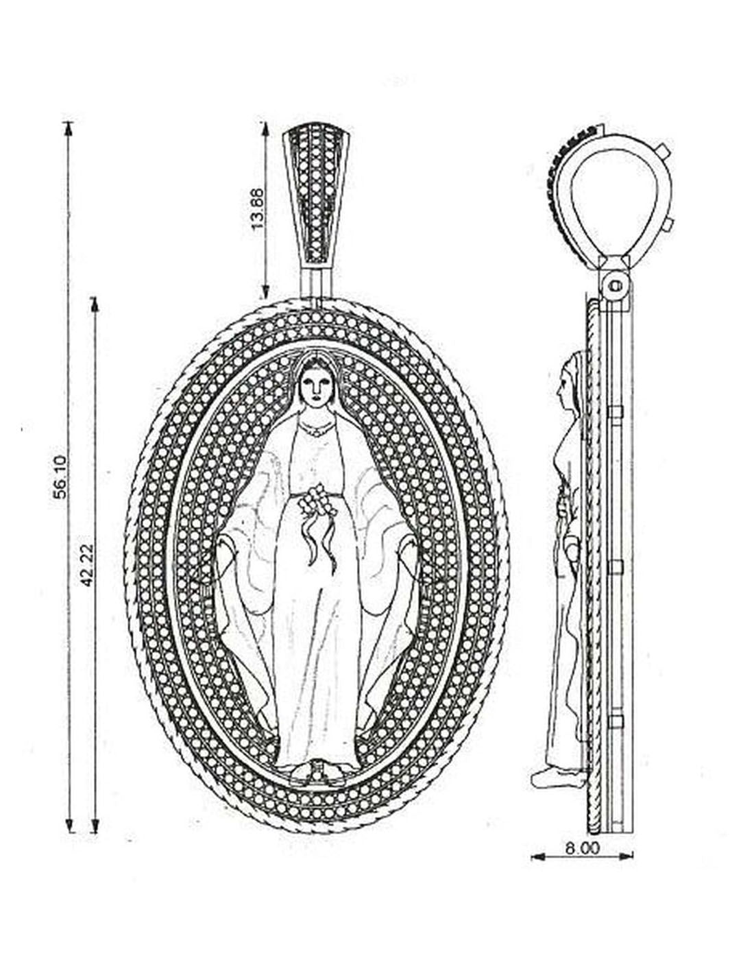 Virgin Mary Pendant P-70229