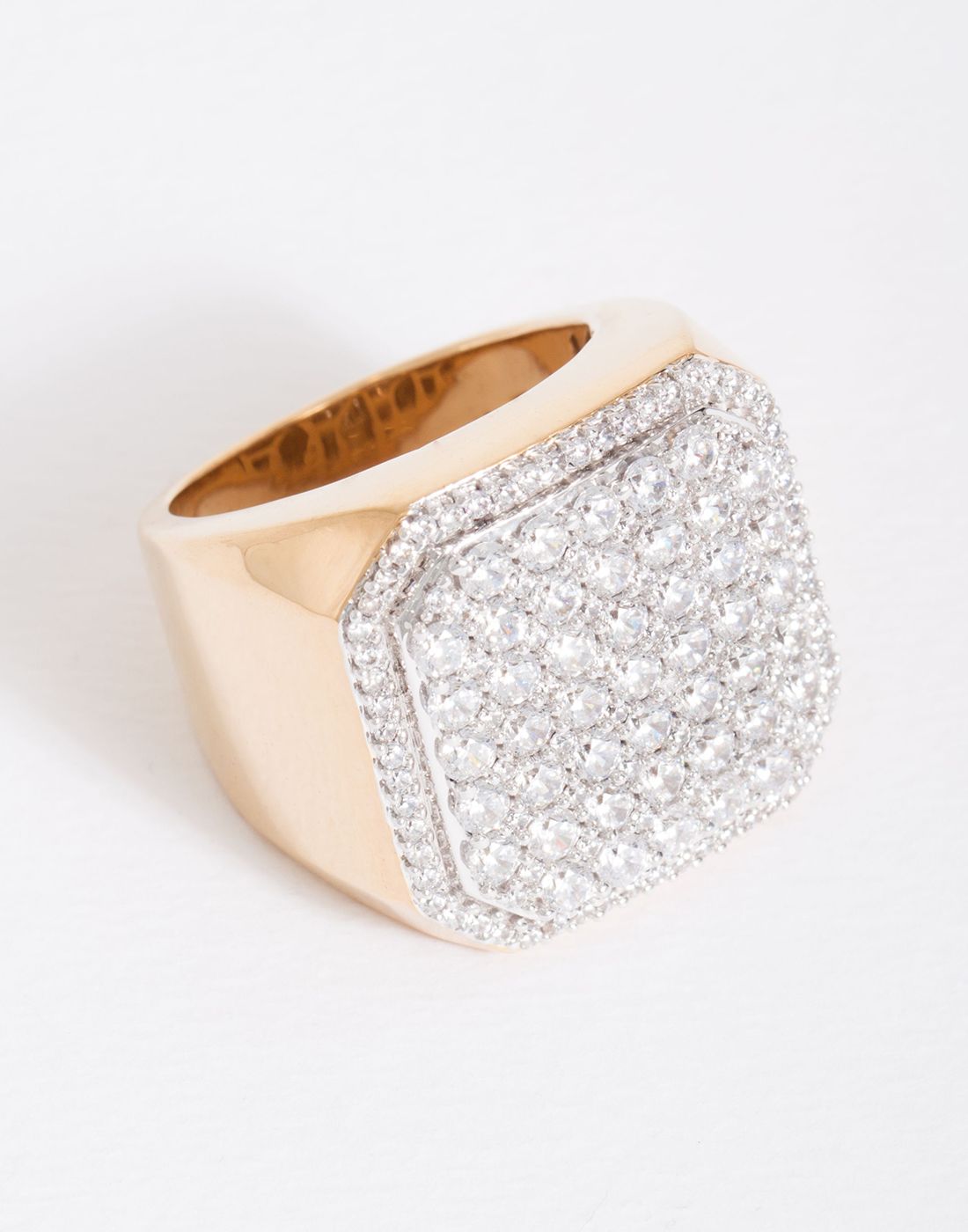 Bevel Square Statement Ring R-20022