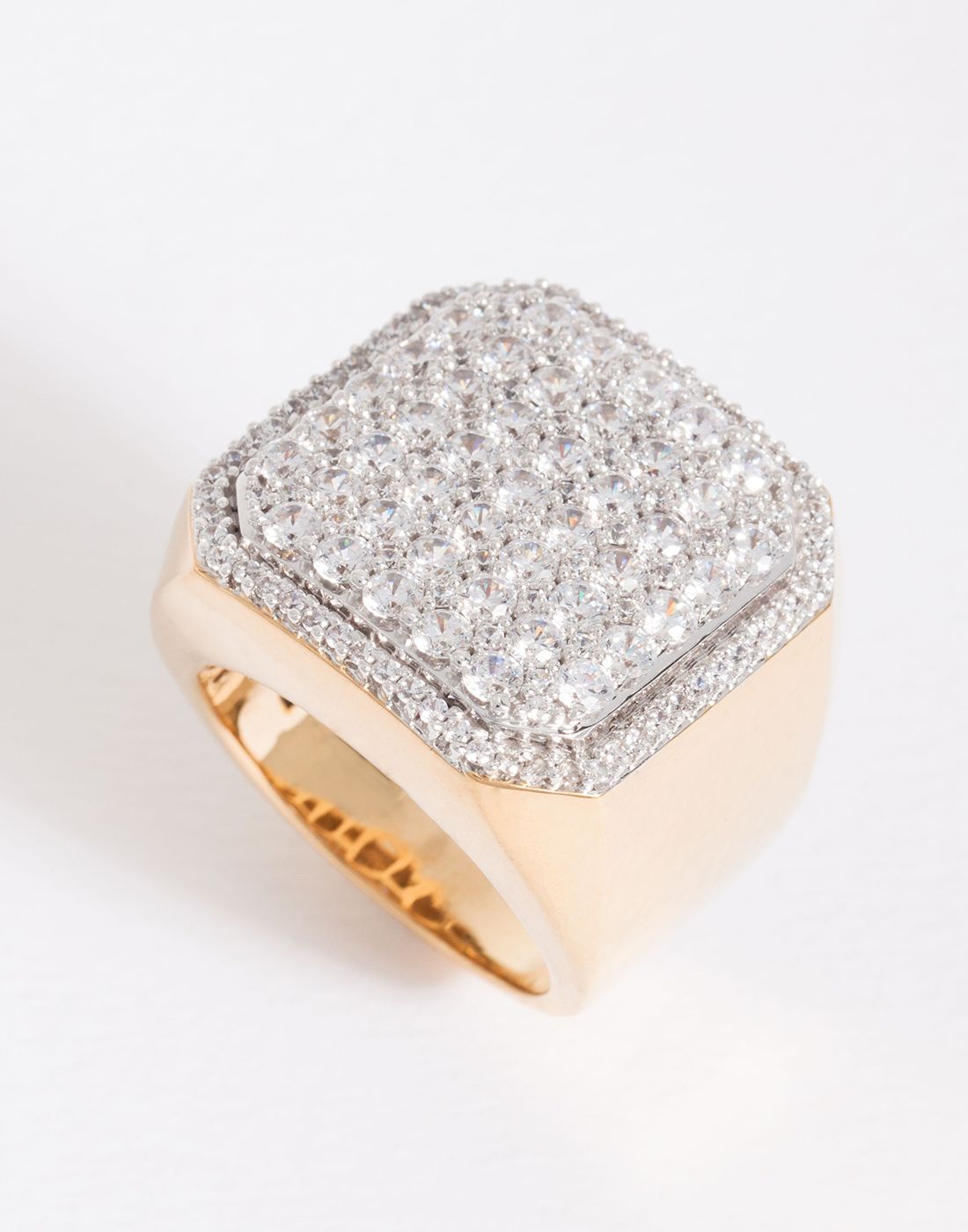 Bevel Square Statement Ring R-20022