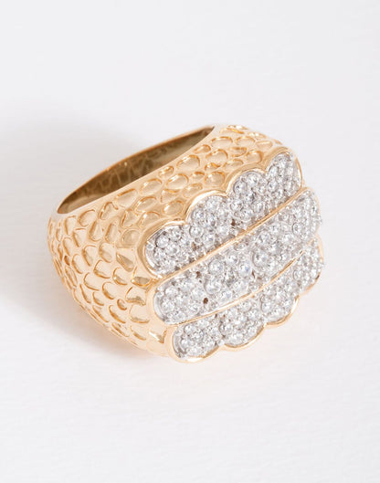 Textured Statement Ring R-20052