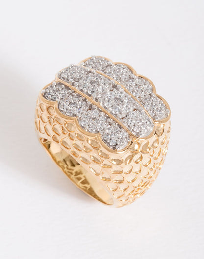 Textured Statement Ring R-20052