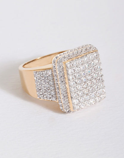 Square Statement Ring R-20061