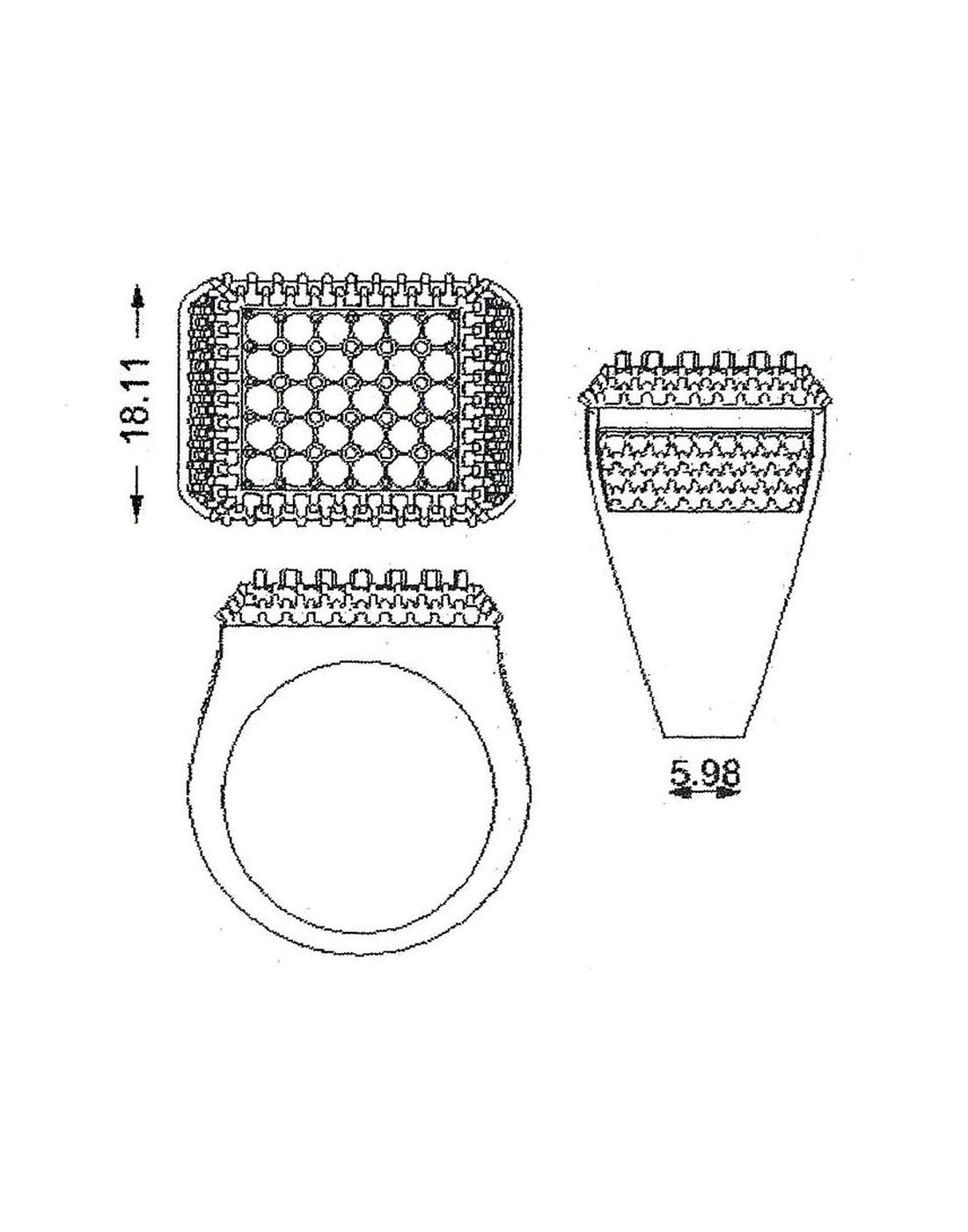 Rectangular Statement Ring R-20063