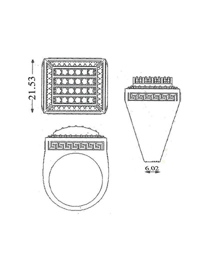 Square Statement Ring R-20072