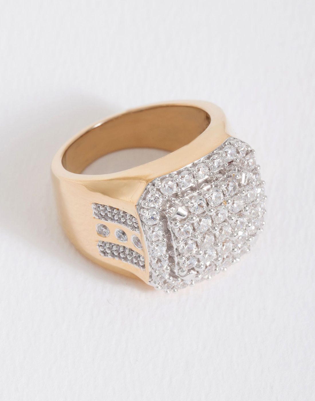 Bevel Square Statement Ring R-20076