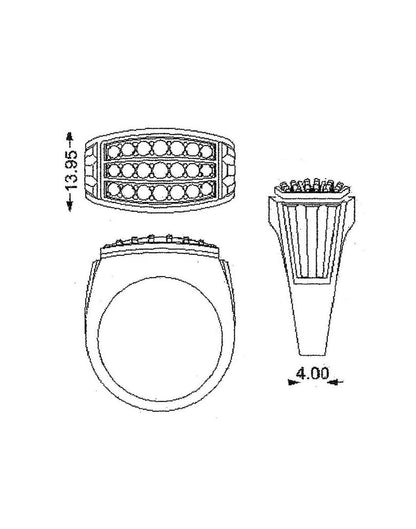 Rectangular Statement Ring R-20082