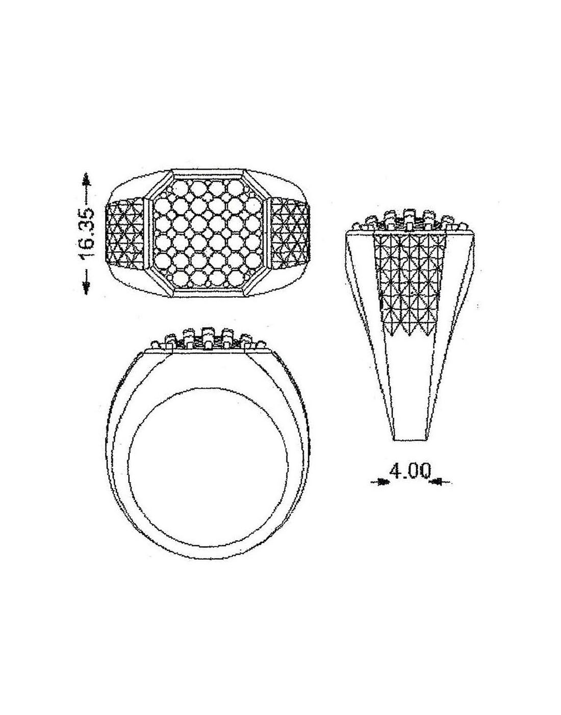 Octagonal Statement Ring R-20083