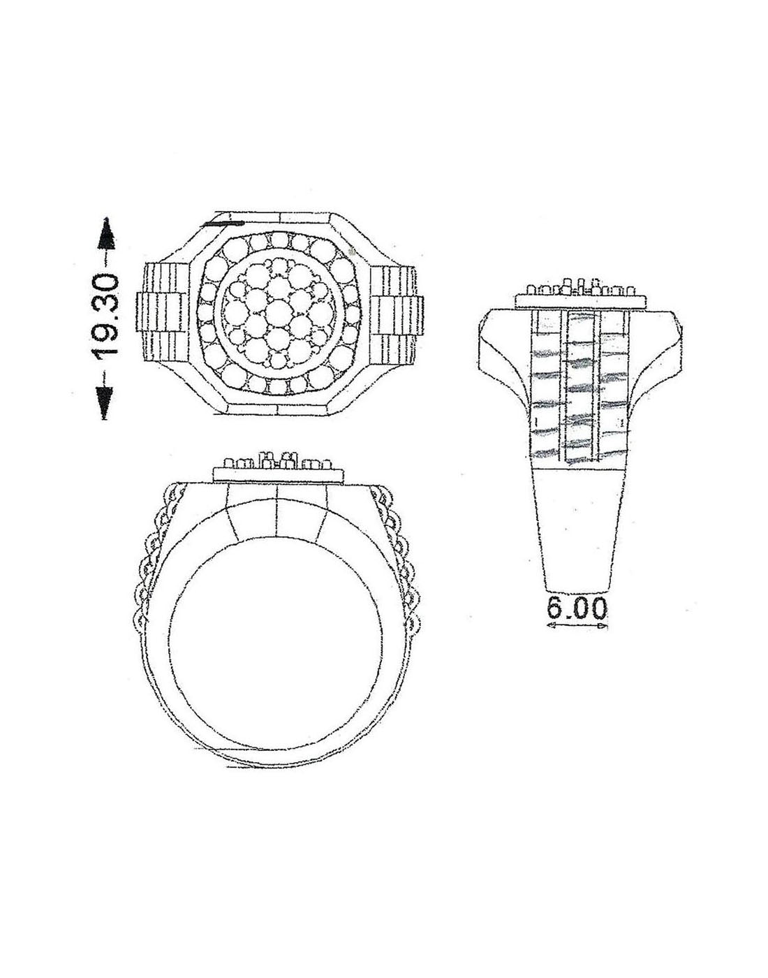 Octagonal Statement Ring R-20086