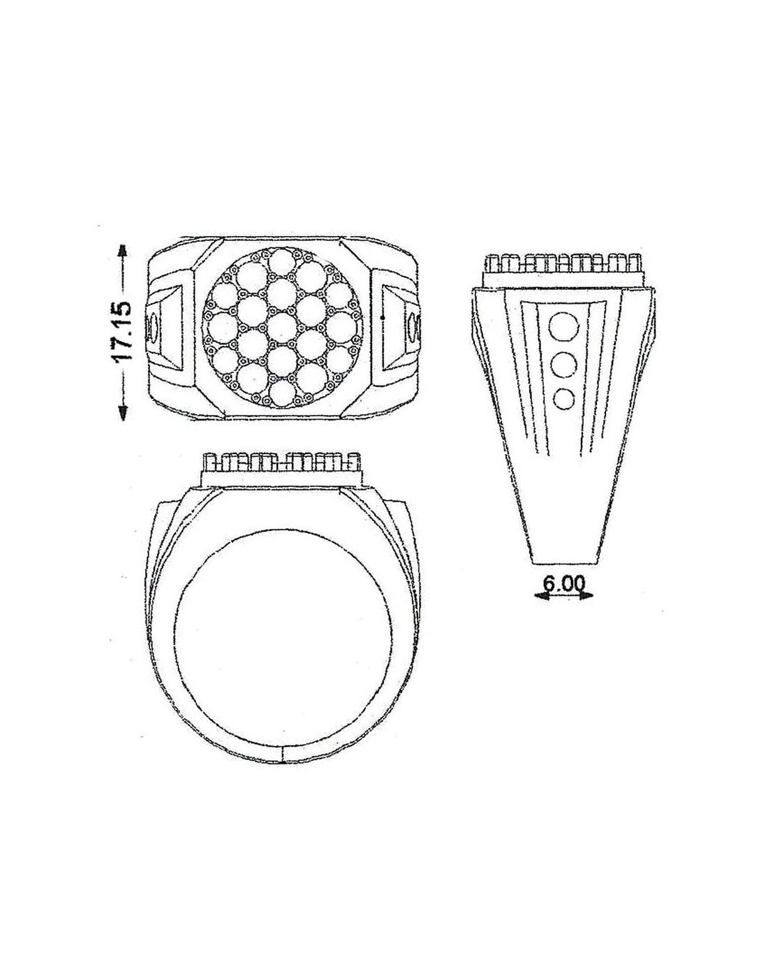 Inner Circle Statement Ring R-20097