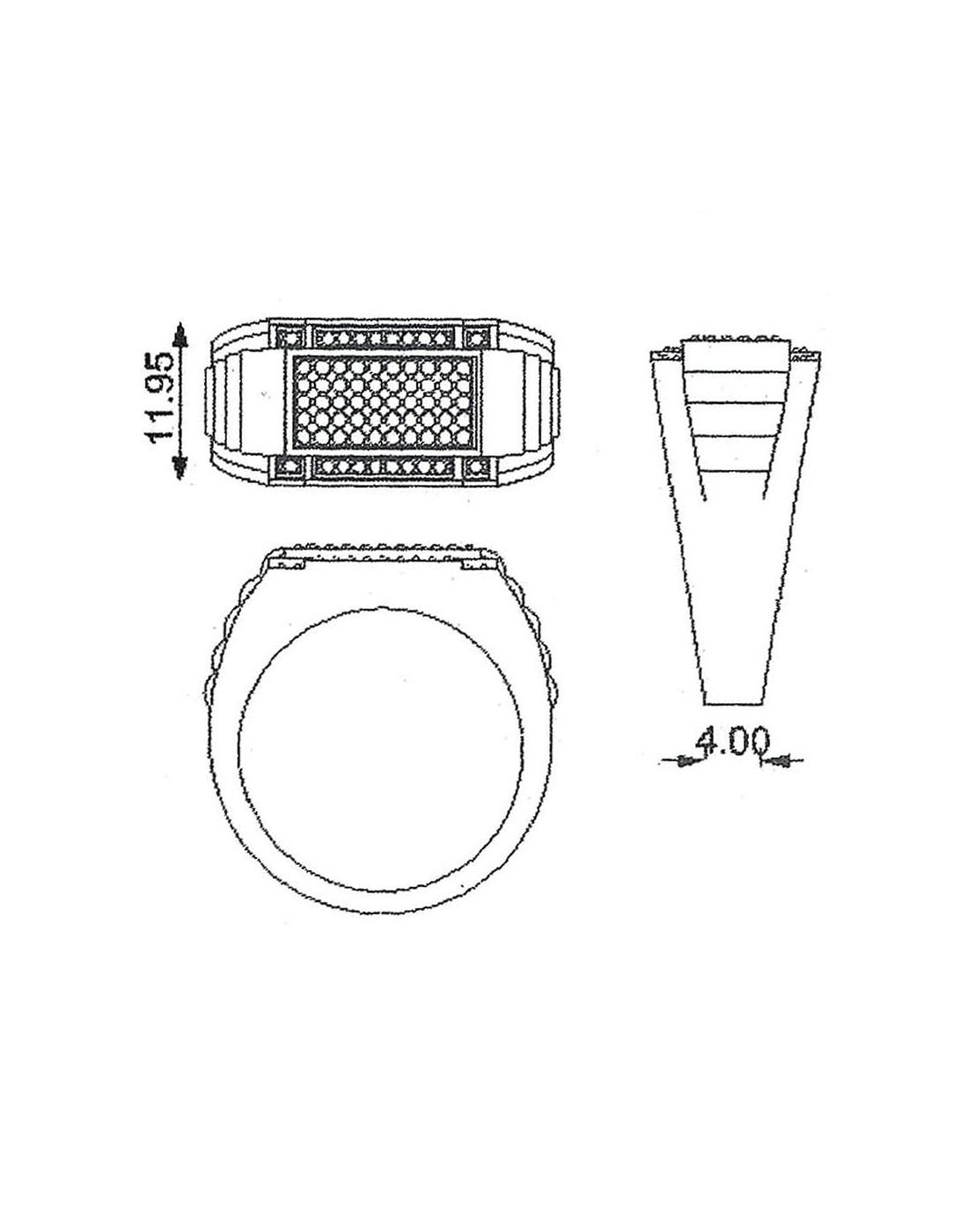 Rectangular Statement Ring R-20150