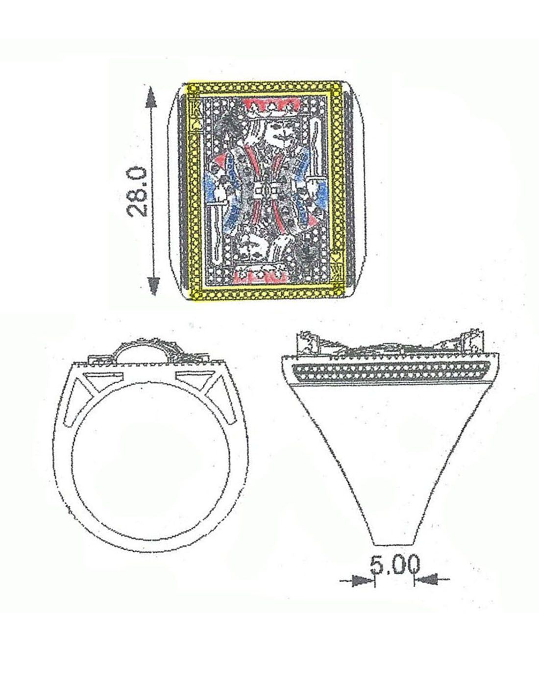 King of Spades Ring R-34373